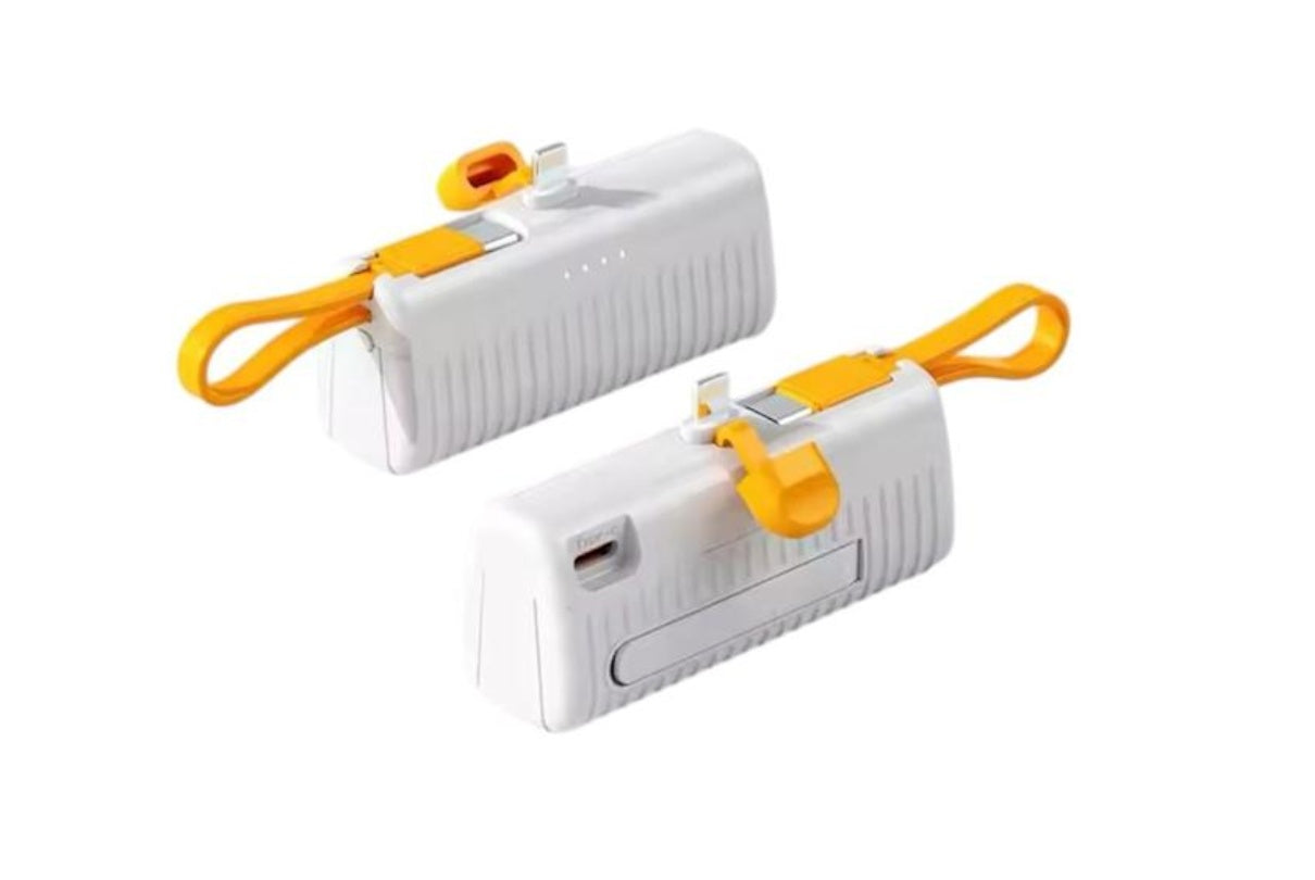 Premium 5000mAh Power Bank with Type-C & Lightning Cable